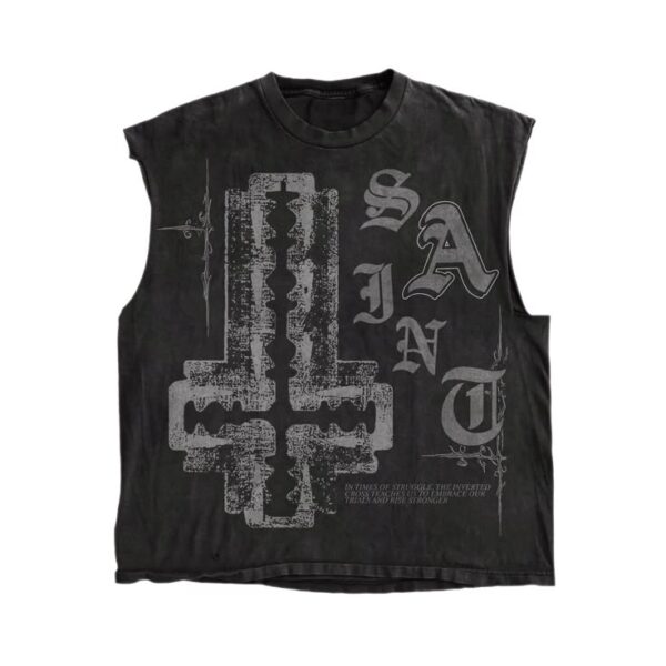 TANZO Ethernel Ruin Acid Wash Sleeveless Tee